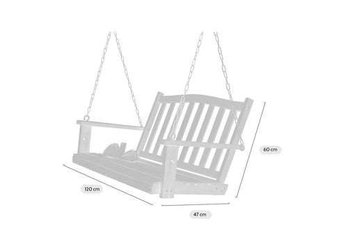 MaximaVida houten schommelbank Jackson 120 cm - exclusief mahoniehout - vtwonen shop