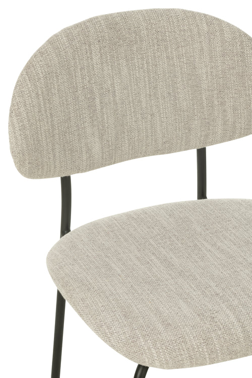 J-Line stoel - textiel/metaal - beige