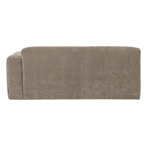 WOOOD 2-zits bank arm rechts Mojo Base - Rib - Donkerzand - 74x185x97