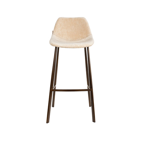 Dutchbone Franky Barkrukken rugleuning 80 cm Beige - Set van 2