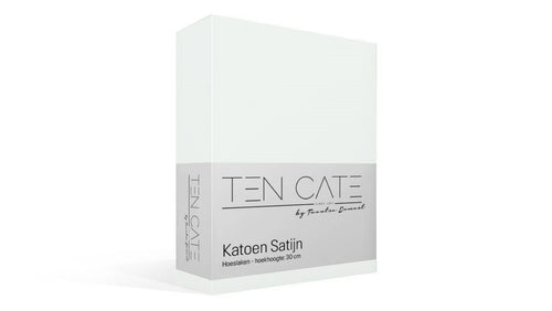 Ten Cate hoeslaken - 100% katoensatijn - 160x200 - wit - vtwonen shop