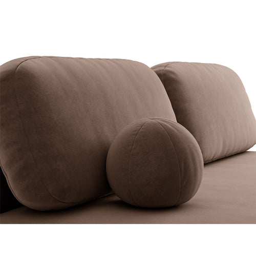 Cosmopolitan Design - Slaapbank met opbergdoos Sophia 3-zits, flueel chocolade - 110x202x89cm