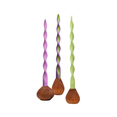 Originalhome spiraalkaars duo - 40 cm - violet - vtwonen shop