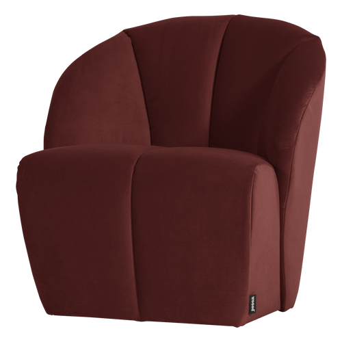 WOOOD draaifauteuil Mojo - Velvet - Kastanjebruin - 75x68x77