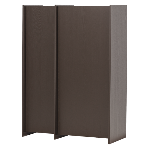 WOOOD 2-deurs kast Brock - Essen Fineer - Middenbruin - 140x102x44