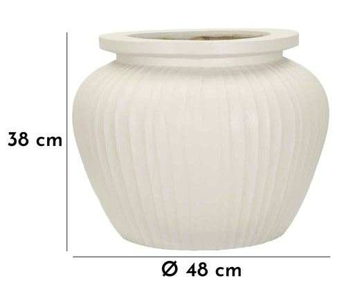 Mauro Ferretti vaas - Ø 48x38 cm - crème