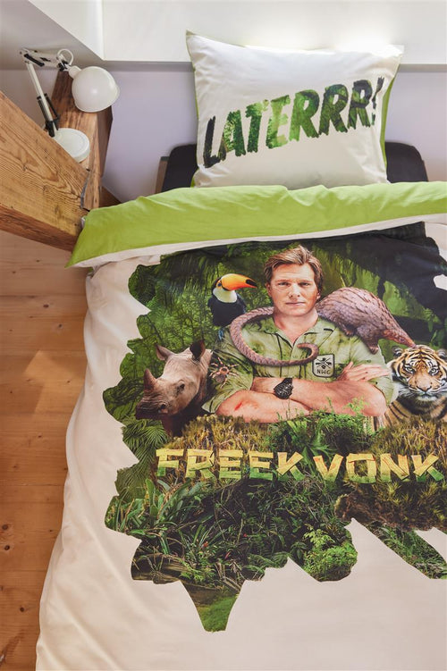 FREEK VONK dekbedovertrek Laterrr - 140x200 cm - zand