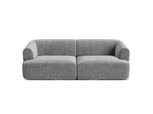 Cosmopolitan Design Modulaire bank Campi 3-zits, flueel grijs - 90x220x70cm