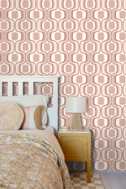 ESTAhome behang retro ornamenten terracotta roze - 50 x 900 cm - 131583 - vtwonen shop