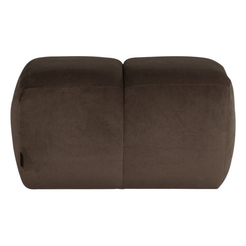 WOOOD poef Mojo - Velvet - Bruin - 45x84x64