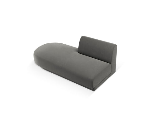 Micadoni Module Miley 2-zits, flueel lichtgrijs - 90x158x70cm