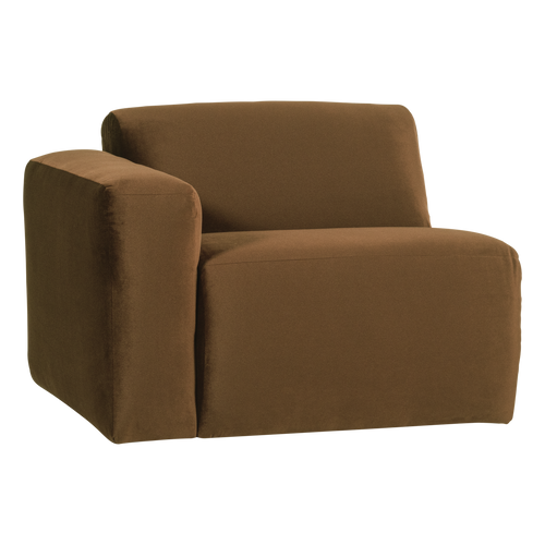 WOOOD 1-zits bank arm links Mojo Base - Velvet - Honinggeel - 74x105x97