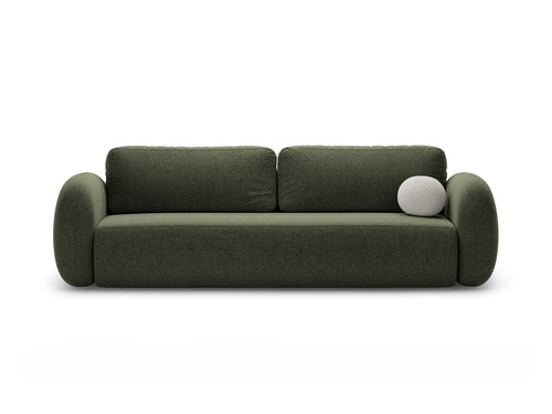 Cosmopolitan Design Slaapbank met opbergdoos Tonale 3-zits, chenille groente - 105x262x88cm
