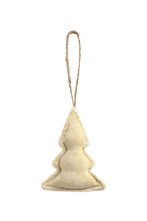 Calma House Kerstornament Velour - Ecru - 12x7.5
