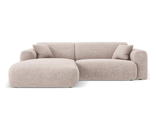 Cosmopolitan Design linker hoekbank Nolio 4-zits, chenille, beige - 170x235x72cm