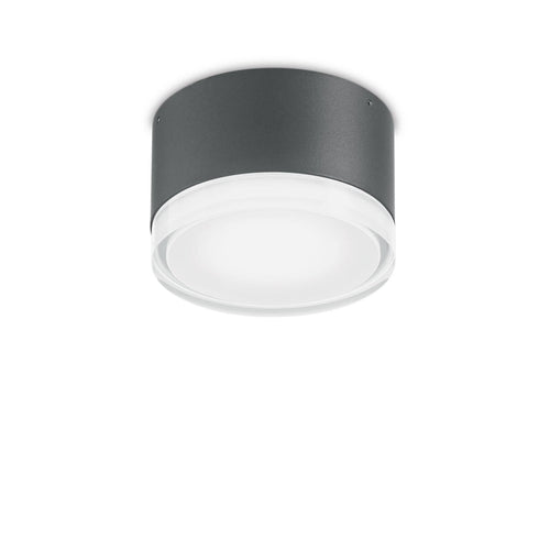 Ideal Lux Urano - 1 Light Flush Plafondlamp Antraciet