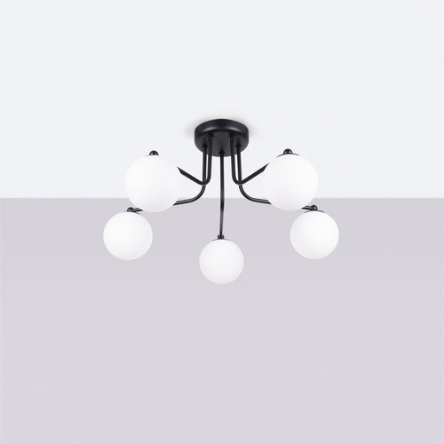 Sollux Lighting Kroonluchter ASTRAL 5 zwart - 58x64x29cm