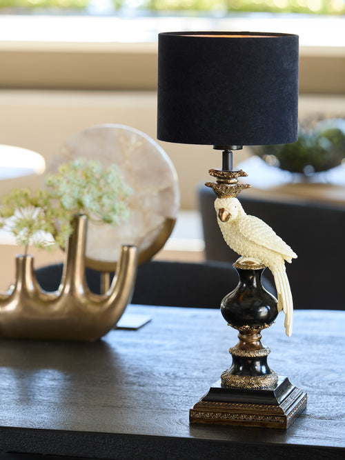 Light & Living lampenkap VELOURS - Ø20x15cm - zwart - vtwonen shop