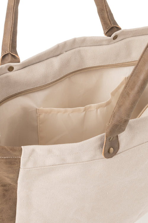J-Line strandtas Korte Oren - textiel - beige - vtwonen shop