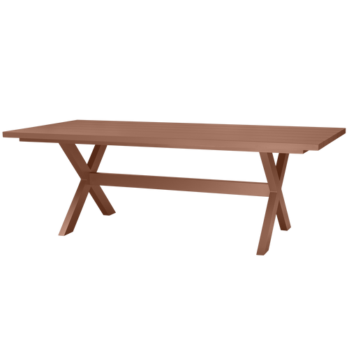 WOOOD picknicktafel tuin Delta - Aluminium - Terra - 75x220x105 - vtwonen shop