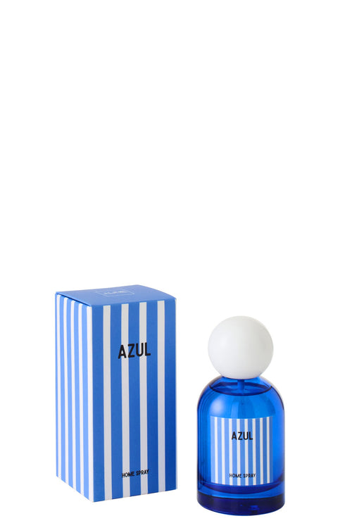 J-Line huisparfum Azul - Salt & Waves - glas - blauw - large - 4 stuks