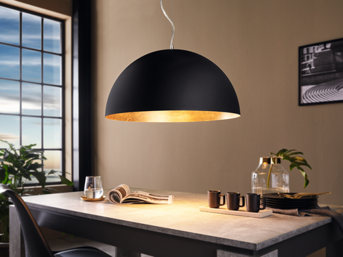 EGLO hanglamp Gaetano 1 - e27 - ø 53 cm - zwart/goud - vtwonen shop