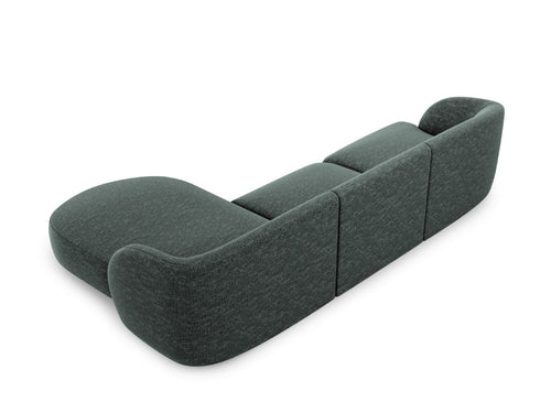 Micadoni rechter hoekbank Miley 4-zits, chenille, olie - 156x255x70cm