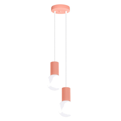 Sollux Lighting Hanglamp HALO 2P perzik - 15x15x120cm