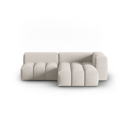 Cosmopolitan Design - Modulaire hoekbank rechts Verona 3-zits, structurele stof beige - 145x205x70cm