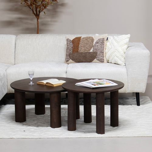 Giga Meubel Salontafel Misao - Rond - Mangohout - 75cm