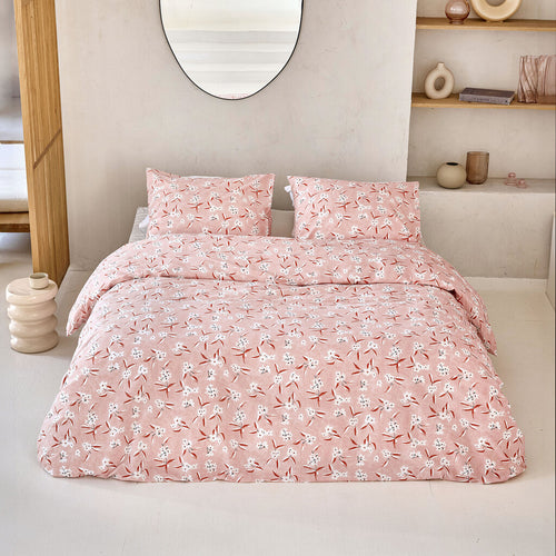 Walra - Dekbedovertrek Floral Fusion - 240x220 cm - Roze