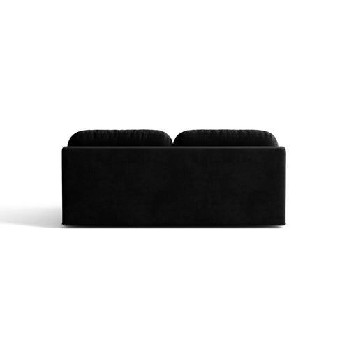 Cosmopolitan Design - Slaapbank met opbergdoos Sophia 3-zits, flueel zwart - 110x202x89cm