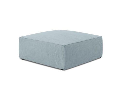 Micadoni Poef Ruby ribfluwelen, lichtblauw - 93x93x40cm