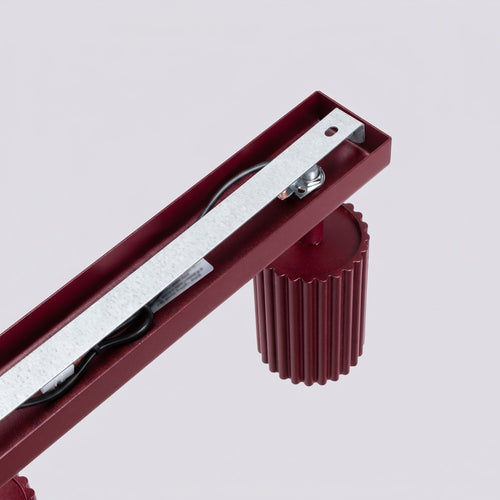 Sollux Lighting Plafondlamp KARBON 4L bordeaux - 81x6,5x16,5cm