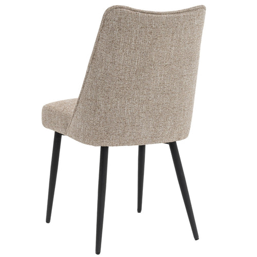 DÉJA Living Eetkamerstoel Meau - Beige/Zwart - Zithoogte 47cm - Set van 2 - vtwonen shop