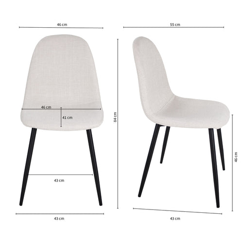 Kick eetkamerstoel Noor - Beige
