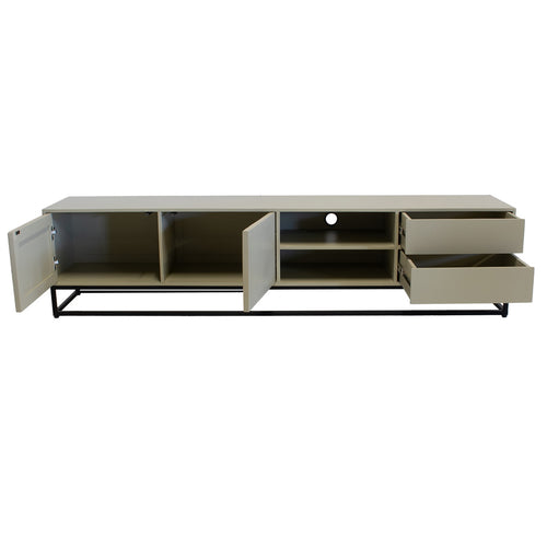 Giga Meubel Tv-meubel Cervi - Mangohout/Metaal - Taupe - 210x42x50cm - vtwonen shop