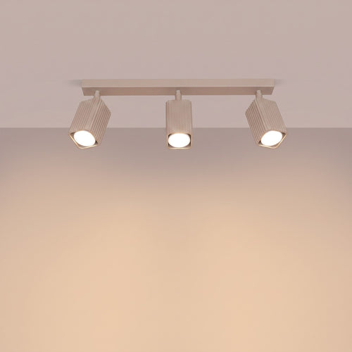 Sollux Lighting Plafondlamp RAYO 3L taupe - 45x6x16,5cm