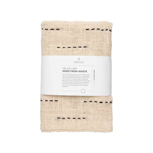 Originalhome Kussen gerecycled katoen met stippen zwart - 60x40 cm