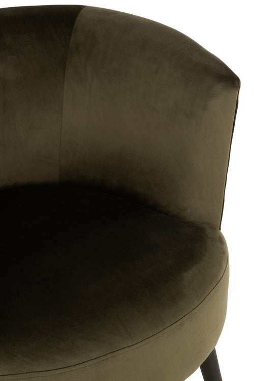 J-Line stoel Kuip - textiel/hout - groen - vtwonen shop