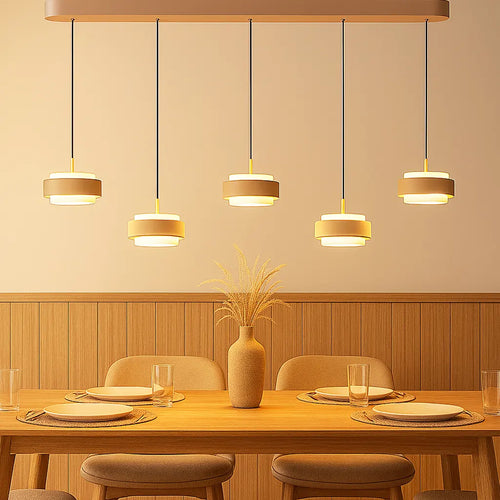 Freelight hanglamp Puleggia - 5 lichts - 120  x 150   cm - beige