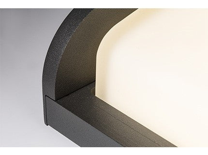 Faro MASK - Geïntegreerde LED Flush Wandlamp Buiten Wandlamp Grijs, 3000K, IP65