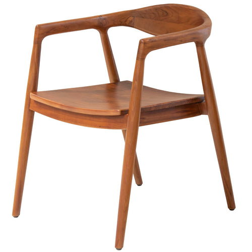 DÉJA Living Tuinstoel Liva - Walnoot Hout - Set van 2