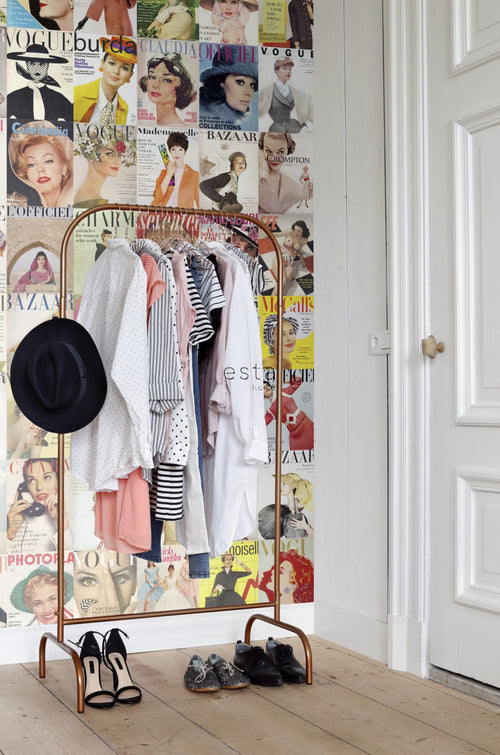 ESTAhome XXL behang magazine covers meerkleurig - 50 x 900 cm - 158104