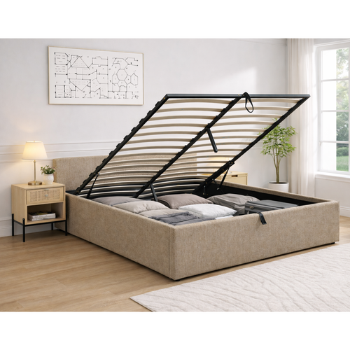 Calicosy - Opbergbed ZIA - beige 214x170x36,50 cm
