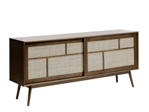 Rebellenclub dressoir yass - smoked eiken met rattan - vtwonen shop