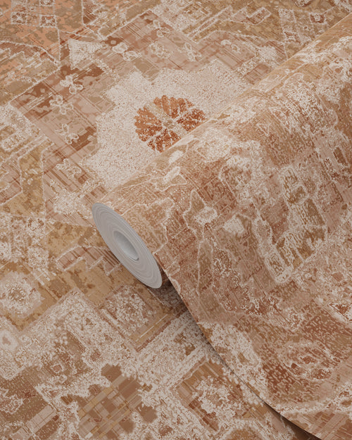 ESTAhome behang oosters kelim tapijt vergrijsd bruin - 50 x 900 cm - 131365 - vtwonen shop