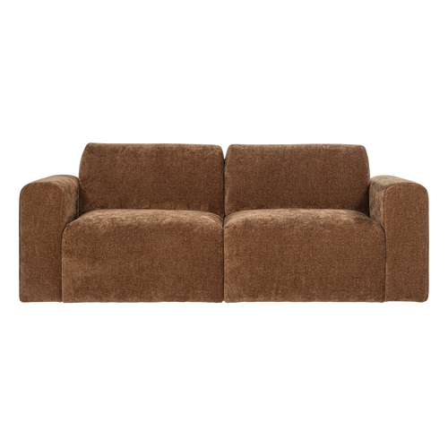 WOOOD 2-zits bank slub Umina - Chenille - Lichtbruin