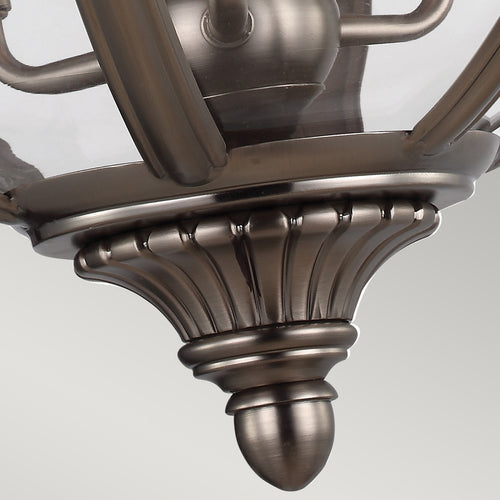 Elstead Adams - 3 Lichts Plafond Kroonluchter Hanglamp Antiek Nikkel, E14