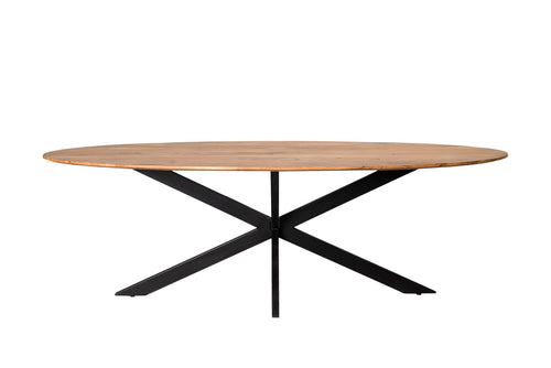 Livingfurn eetkamertafel - Ovaal - Acaciahout - 240 cm - bruin